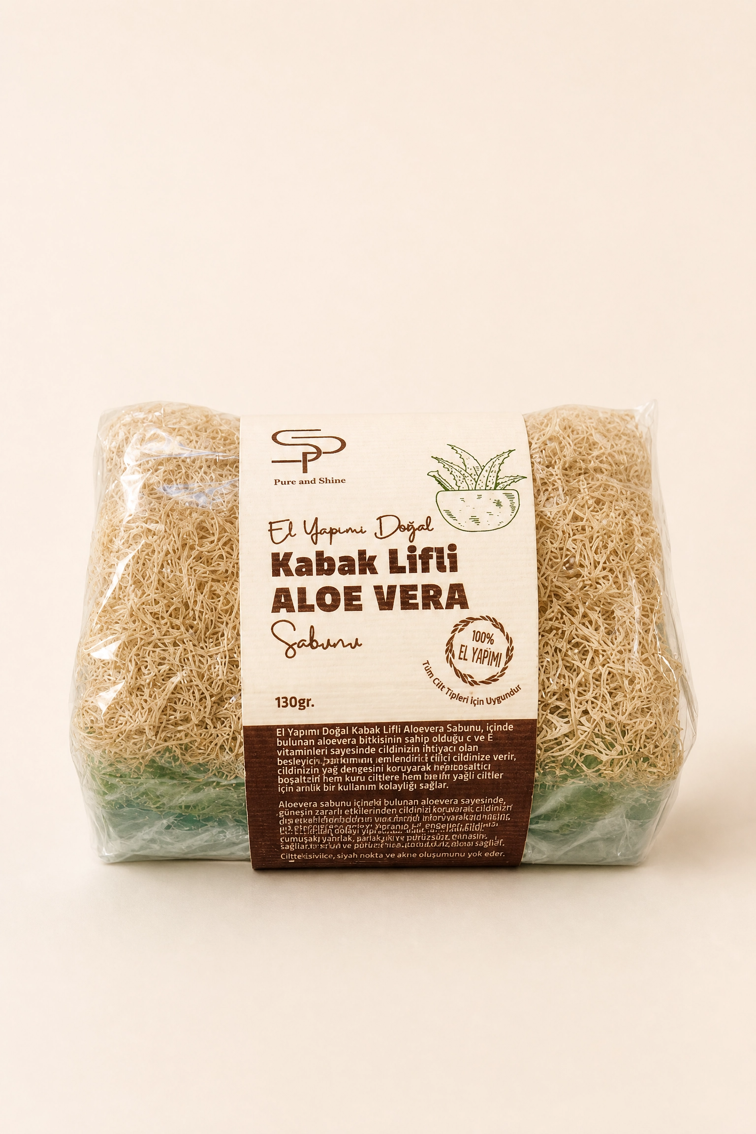 Kabak Lifli Aloe Vera El Yapımı Doğal